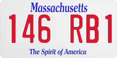 MA license plate 146RB1