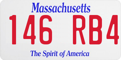 MA license plate 146RB4