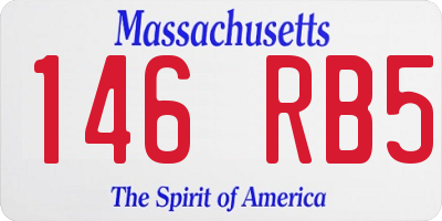 MA license plate 146RB5