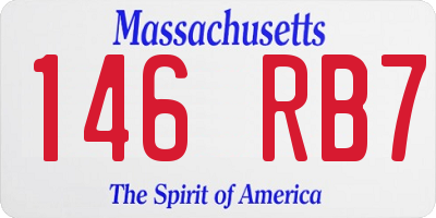 MA license plate 146RB7