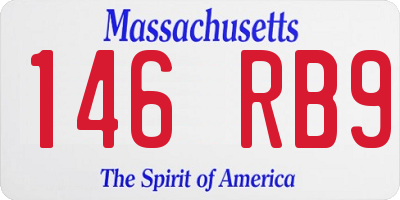 MA license plate 146RB9