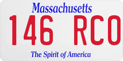 MA license plate 146RC0