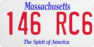 MA license plate 146RC6