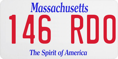 MA license plate 146RD0