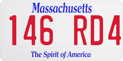 MA license plate 146RD4