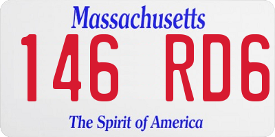 MA license plate 146RD6