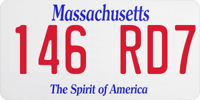 MA license plate 146RD7