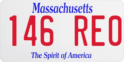 MA license plate 146RE0