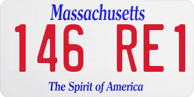 MA license plate 146RE1