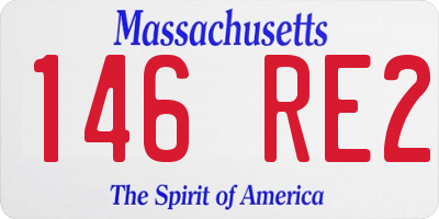 MA license plate 146RE2