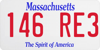 MA license plate 146RE3