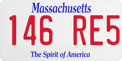 MA license plate 146RE5