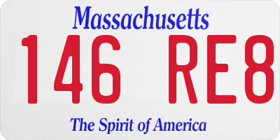 MA license plate 146RE8