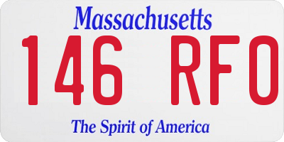 MA license plate 146RF0