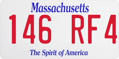 MA license plate 146RF4