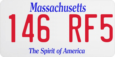 MA license plate 146RF5