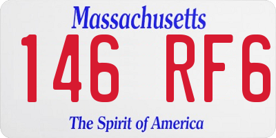 MA license plate 146RF6