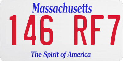 MA license plate 146RF7