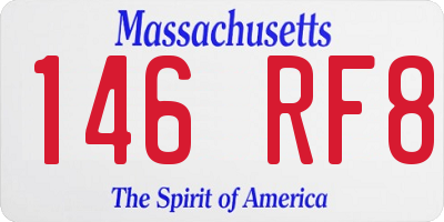 MA license plate 146RF8