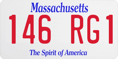 MA license plate 146RG1