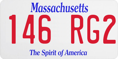 MA license plate 146RG2