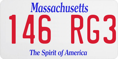MA license plate 146RG3