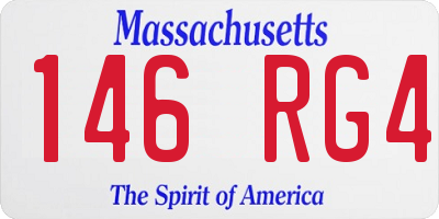 MA license plate 146RG4