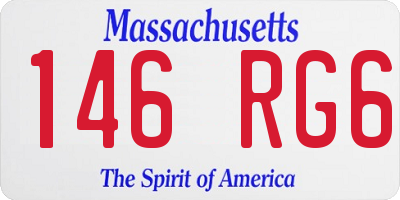 MA license plate 146RG6