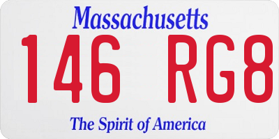 MA license plate 146RG8
