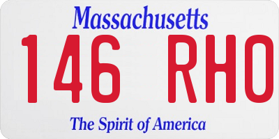 MA license plate 146RH0