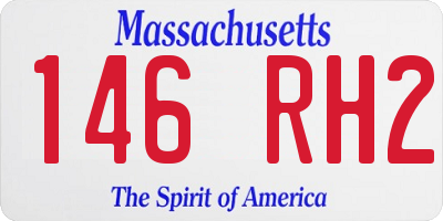 MA license plate 146RH2