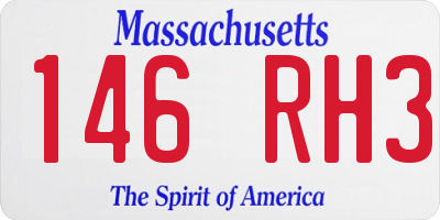 MA license plate 146RH3