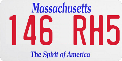 MA license plate 146RH5