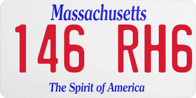 MA license plate 146RH6