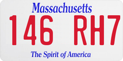 MA license plate 146RH7
