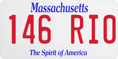 MA license plate 146RI0