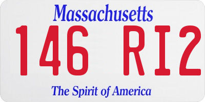 MA license plate 146RI2