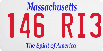 MA license plate 146RI3