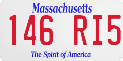 MA license plate 146RI5