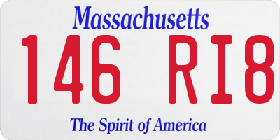 MA license plate 146RI8