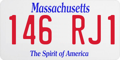 MA license plate 146RJ1