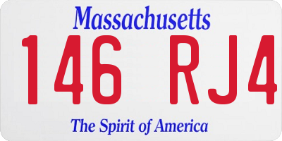 MA license plate 146RJ4