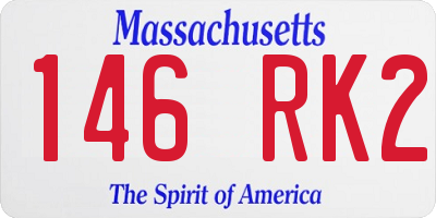 MA license plate 146RK2