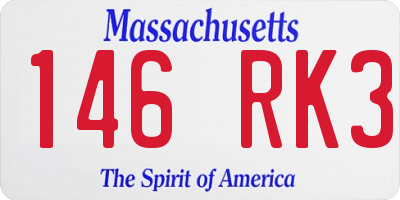 MA license plate 146RK3