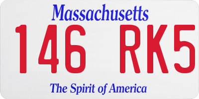 MA license plate 146RK5