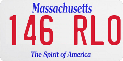 MA license plate 146RL0