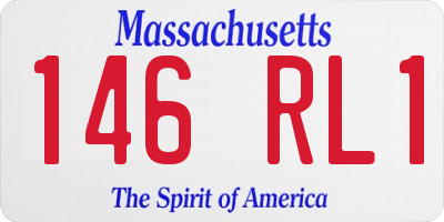 MA license plate 146RL1