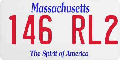 MA license plate 146RL2