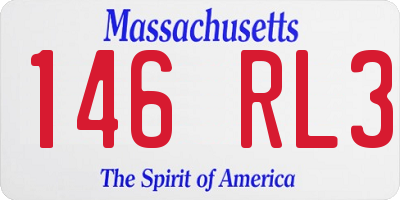 MA license plate 146RL3