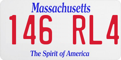 MA license plate 146RL4